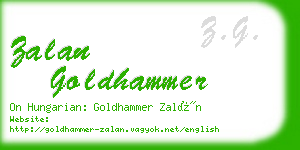 zalan goldhammer business card